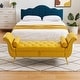 preview thumbnail 21 of 65, Armed Ottoman Bench PU Leather Bench Button Tufted Sofa Stool Bench Footrest Stoolfor Entryway, Living Room and Window