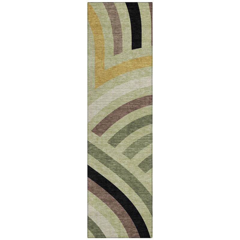 Machine Washable Indoor/ Outdoor Modern Jalen Chantille Rug
