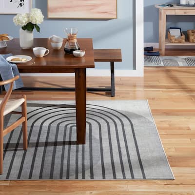 TOWN & COUNTRY EVERYDAY Avani Retro Arch Everwash Washable Non-Slip Backing Area Rug