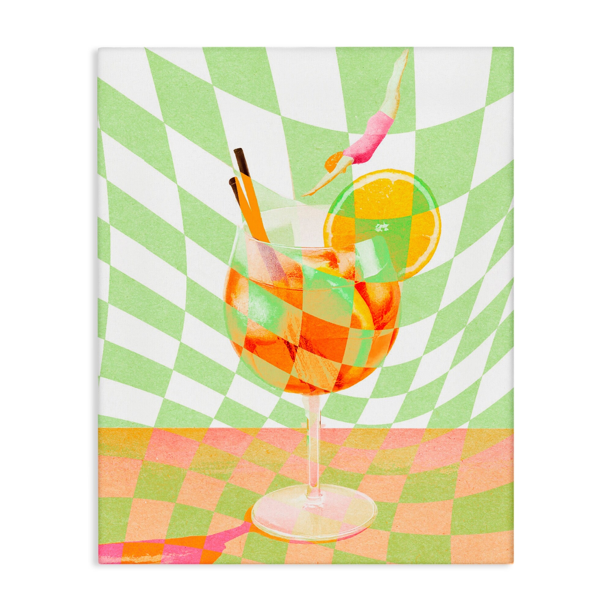 Stupell Retro Swimmer Summer Cocktail Canvas Wall Art Design By Lil' Rue