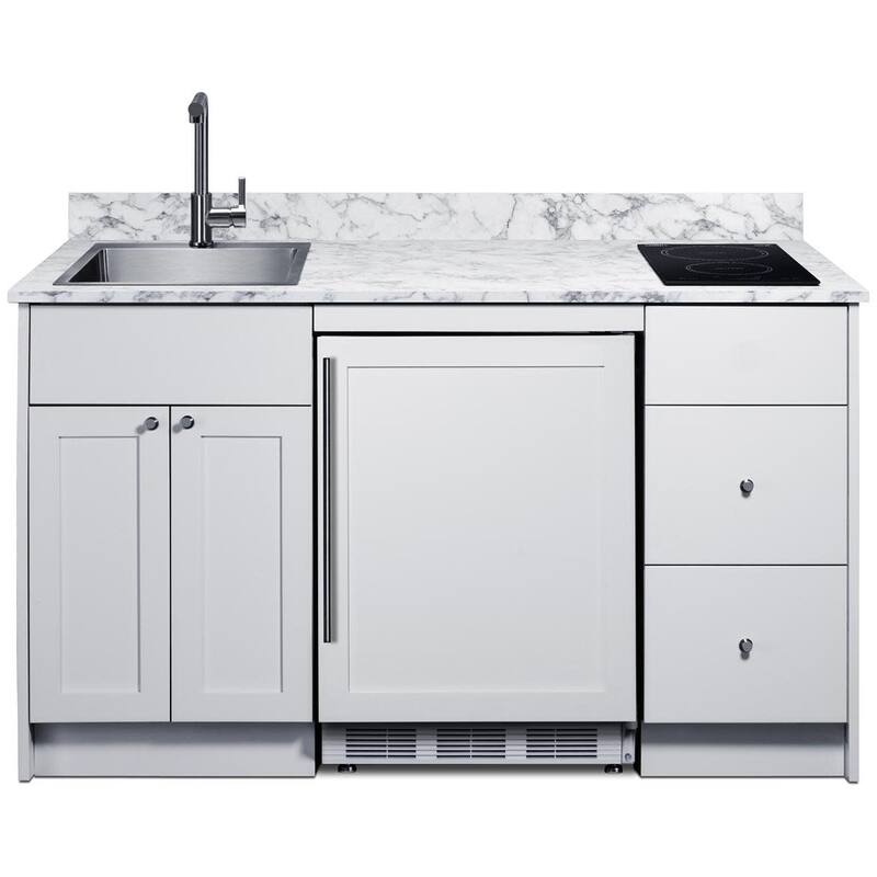 Summit CALDERA35ISINKL 63" Wide Kitchenette with Induction Burner