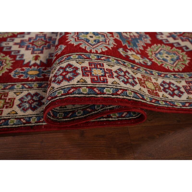 Kazak Oriental Rug Hand-Knotted Wool Carpet - 2'7" x 19'3"