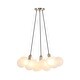 preview thumbnail 1 of 8, JONATHAN Y Rhys 24" 3-Light Mid-Century Glam Frosted Glass Orb LED Chandelier, White/Brushed Nickel Brushed Nickel