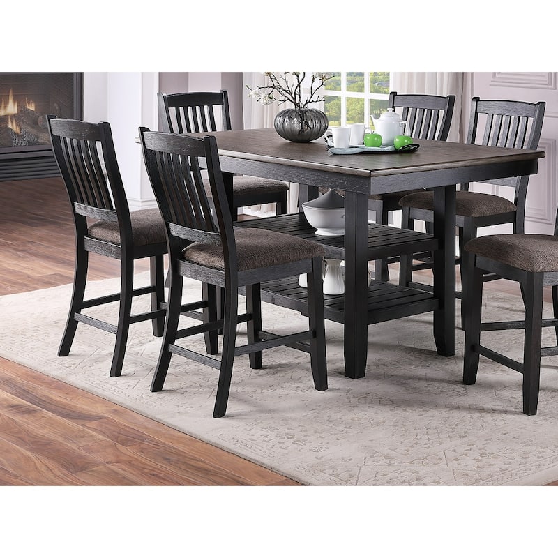 1pc Cunter Height Dining Table Kitchen Breakfast Table w 2x Storage ...