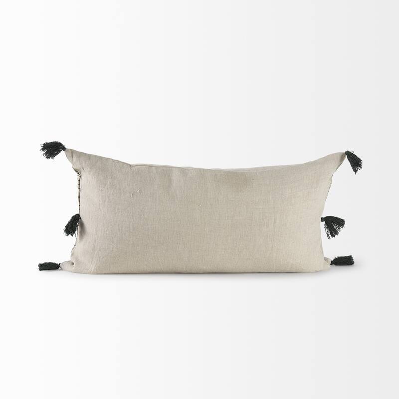 Beige and Black Dotted Pillow Cover