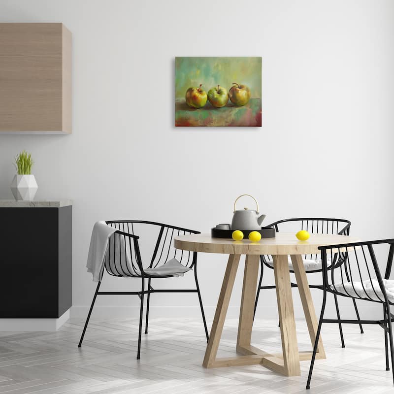 Stupell Traditional Apple Trio Still Life Canvas Wall Art Design By Arlington Prints