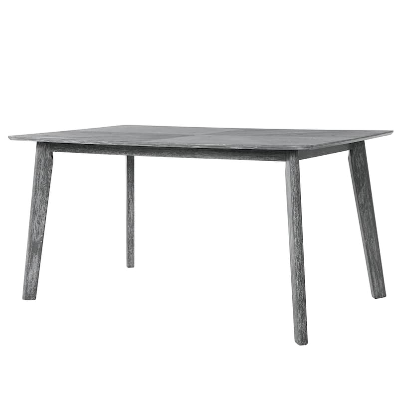 Retro Dining Table, Kitchen Room Table For 6,Minimalist Rectangular Dinette Table,Rubberwood Legs