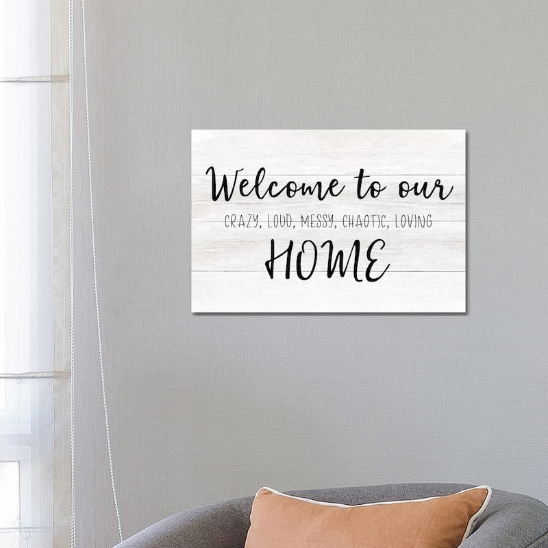 iCanvas "Welcome To Our Home" by CAD Designs Canvas Print - 18x26x1.5