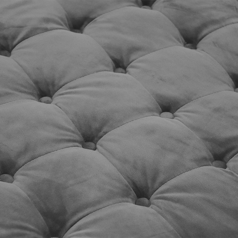 Maypex 32-inch Tufted Velvet Round Cocktail Ottoman with Wheels