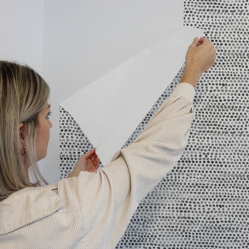 Moire Dots Removable Peel and Stick Wallpaper