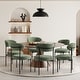 preview thumbnail 45 of 48, Bayville Mid-Century Curved Back Fabric Upholstered Metal Dining Chair (Set of 6) Ice Green