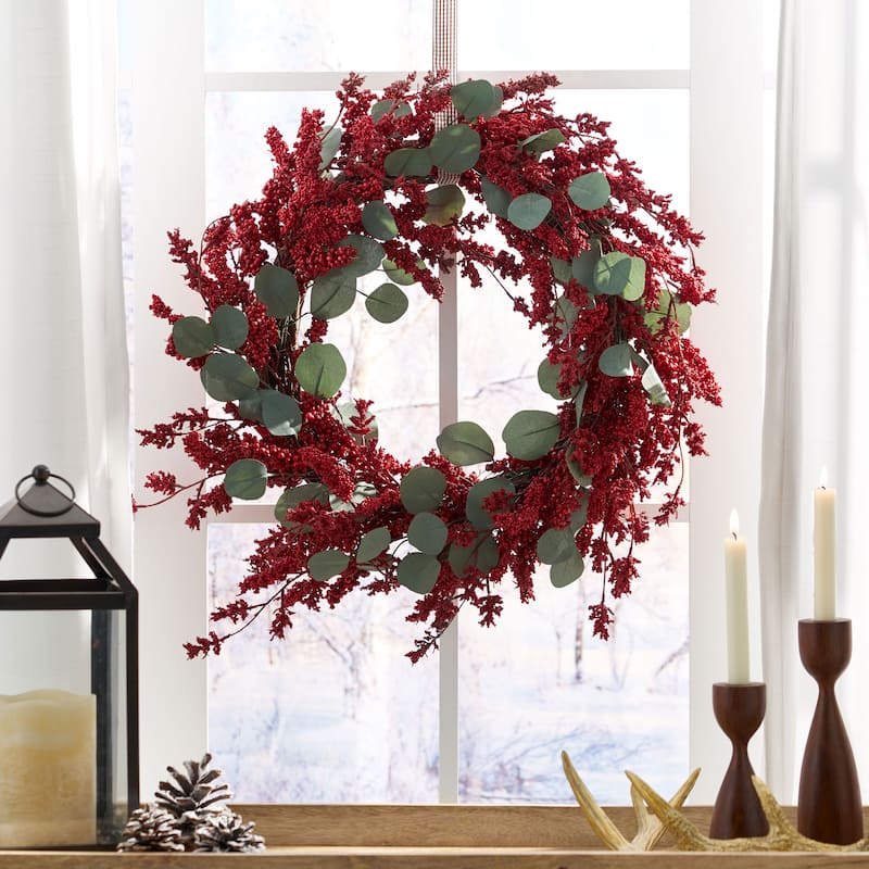 29" Eucalyptus/Berry Wreath