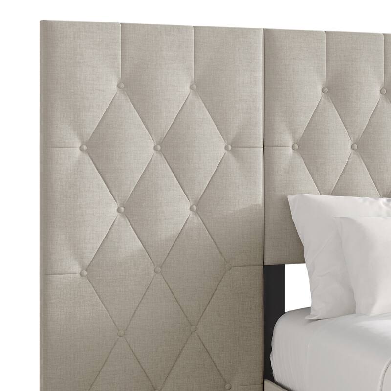 CraftPorch Modern Button Tufted Diamond Bed