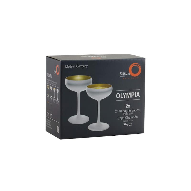 Stolzle Lausitz Set of 6 Olympia Champagne Coupe Glasses