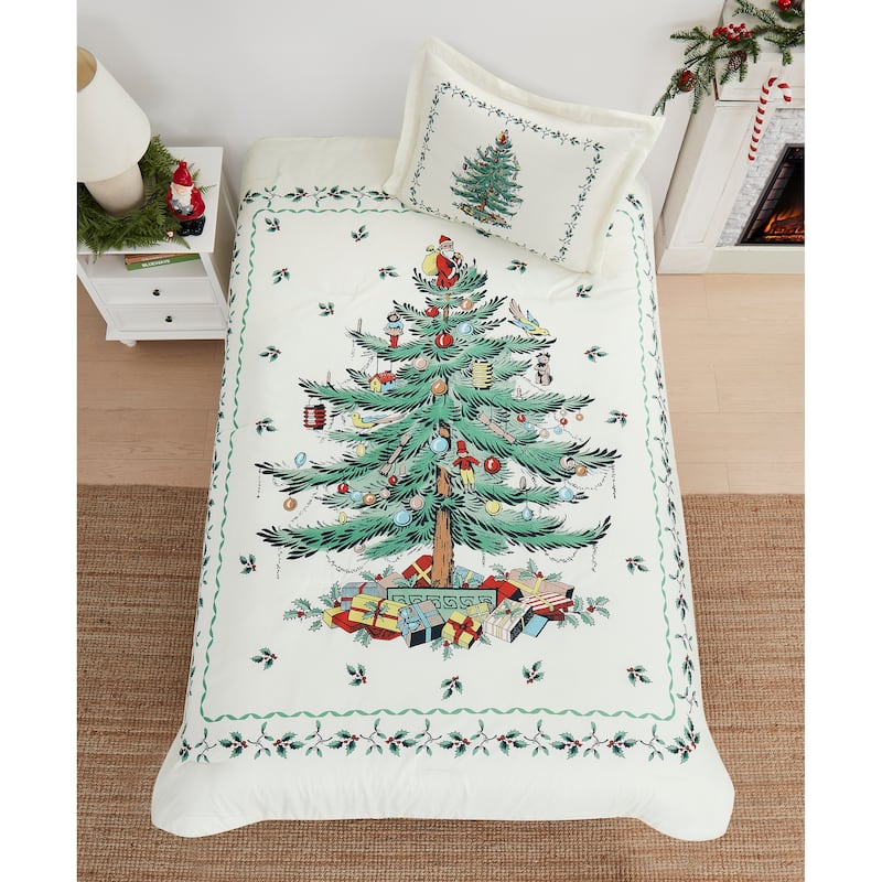 Spode® Christmas Tree Twin Comforter Set