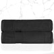 preview thumbnail 1 of 4, Superior Heritage Egyptian Cotton Absorbent Bath Towel Set of 2 Black