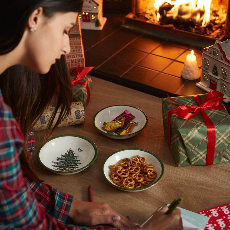 Spode Set of 4 Christmas Tree Cereal Bowls