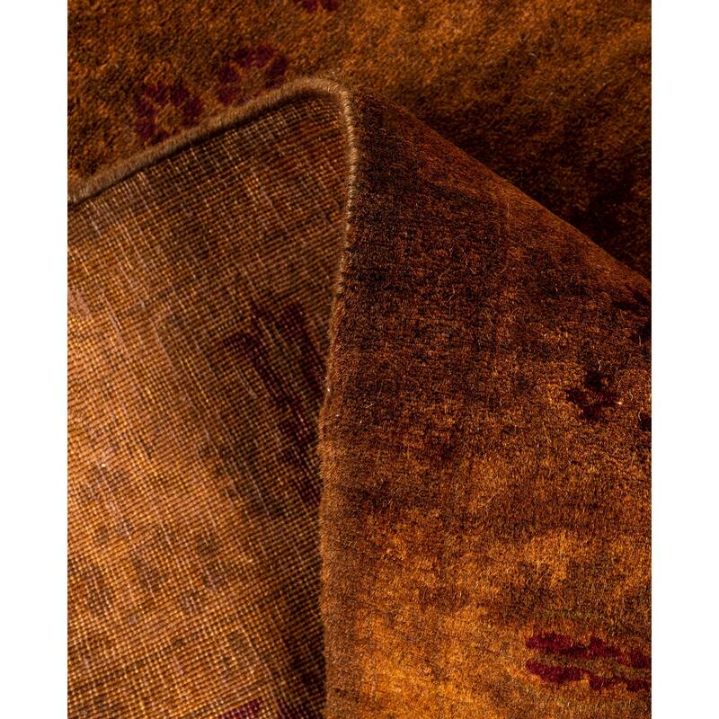 Overdyed One-of-a-Kind Hand-Knotted Area Rug - Gold - 3' 2" x 14' 1"