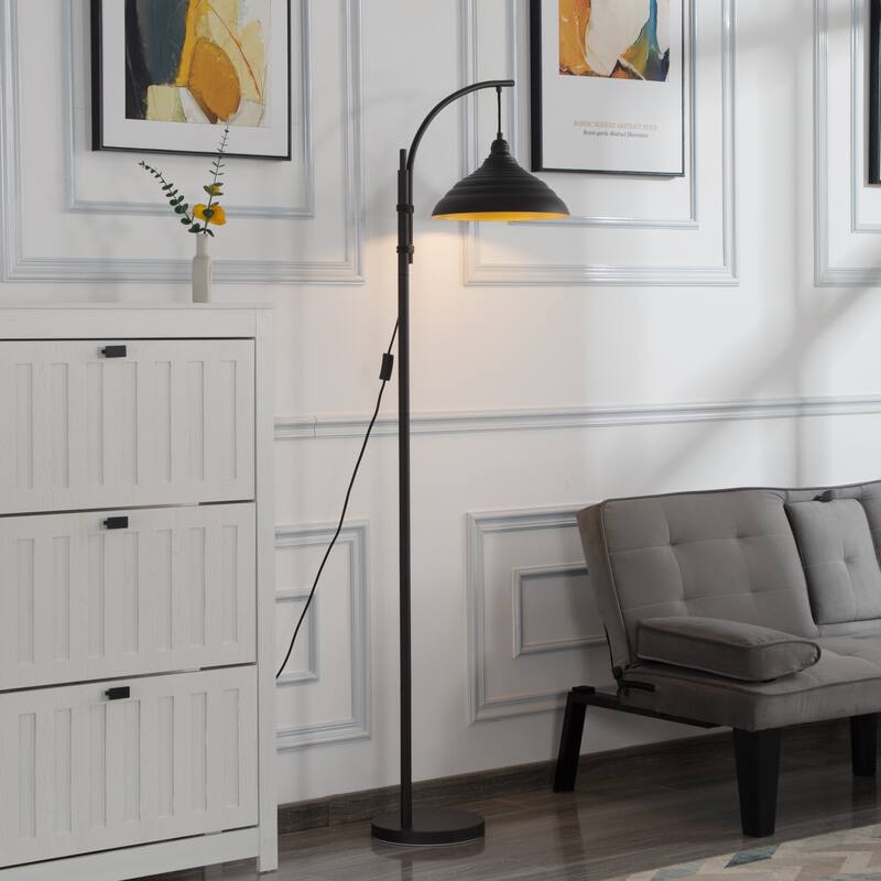 68.3" Arched Floor Lamp with Rotatable Light Head and Metal Base