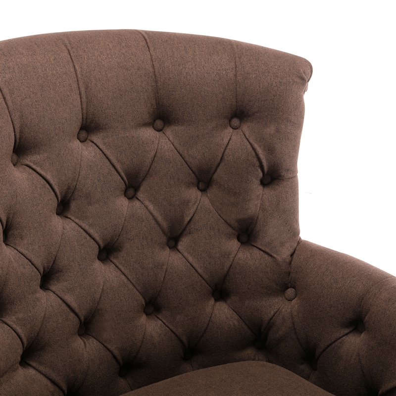 Corvus Sidmouth Tufted Fabric Oversized Club Chair