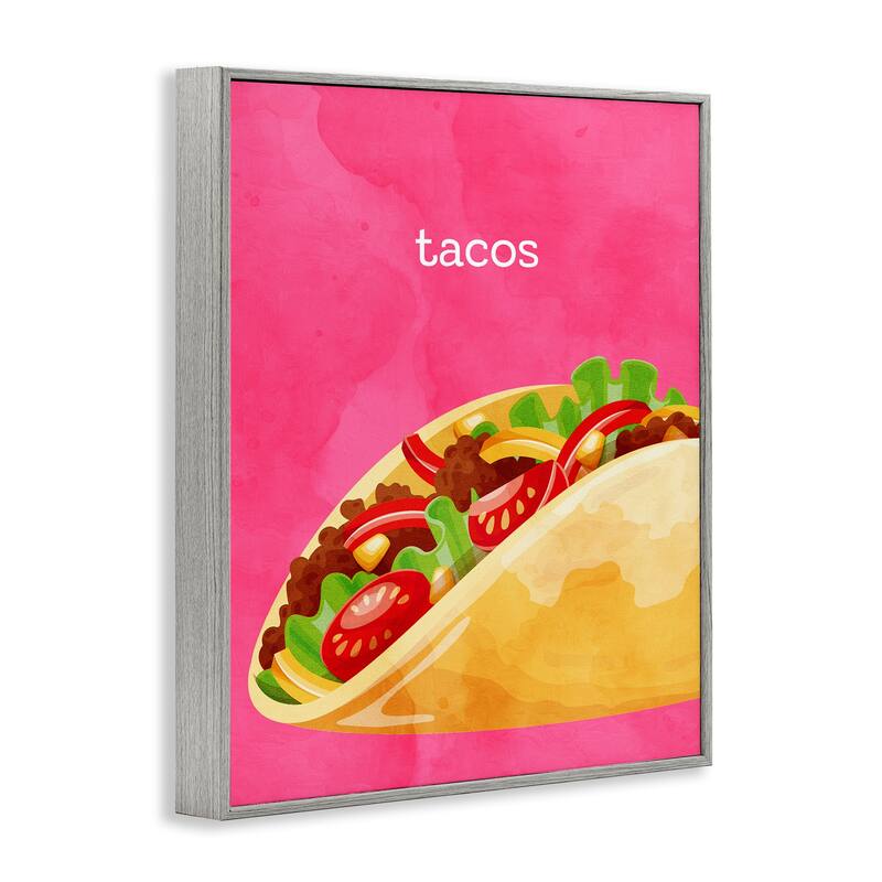 Stupell Tacos Mexican Cuisine Framed Giclee Art Design By Kim Allen