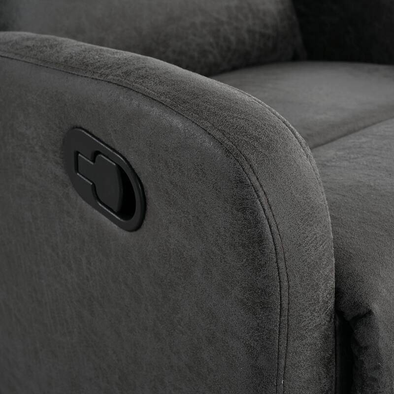 Modern Lounge Chaise Chair, Home Theater Manual Recliner Chair, Accent Chair with Three Adjustable Angles