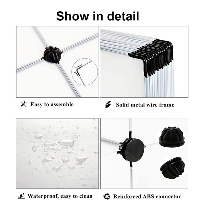 6-Cube Stackable Shoe Rack Organizer DIY Plastic Shoe Storage Cabinet for Closet & Entryway