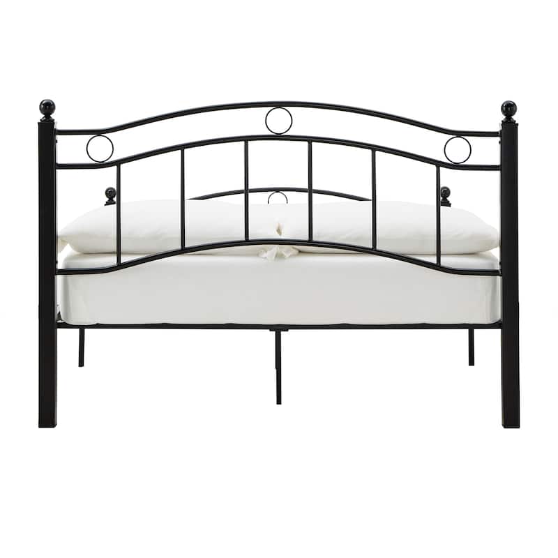 Sadie Brown and Black Metal Bed by iNSPIRE Q Classic