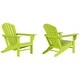 preview thumbnail 60 of 85, POLYTRENDS Altura Classic Poly Outdoor Adirondack Chair (Set of 2) Lime