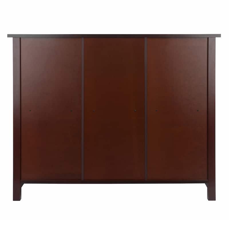 Milan 4-Pc Storage Shelf with 3 Foldable Woven Baskets, Walnut