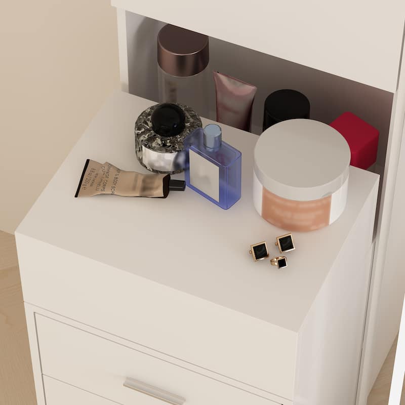 Dresser LED-Lit Vanity Dressing Cabinet with Full-Length Mirror
