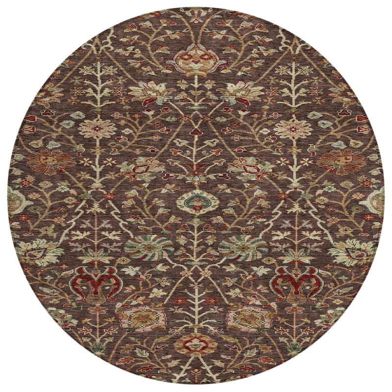HomeRoots Floral Transitional Rectangle Outdoor Rug