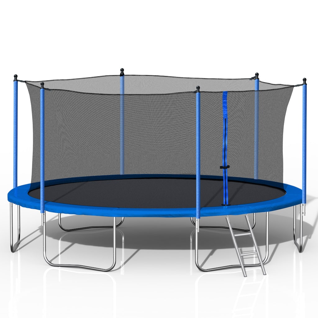 YC Pumpkin Trampoline - Black Red - Blue - 166.1