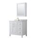 Option White / White Carrara Marble Top / Brushed Gold