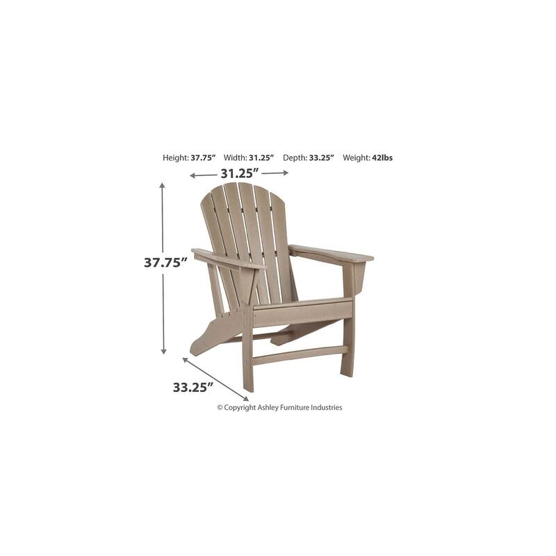 Signature Design by Ashley Sundown Treasure Outdoor Poly All Weather Adirondack Chair