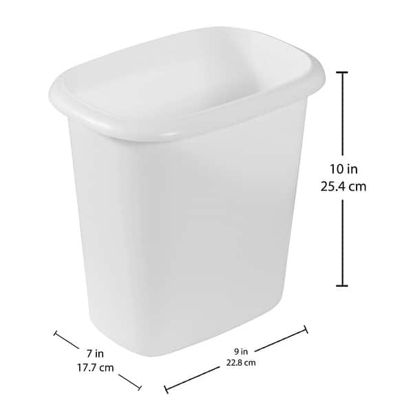 Rubbermaid 6 Quart Bedroom, Bathroom, and Office Trash Can (6 Pack ...