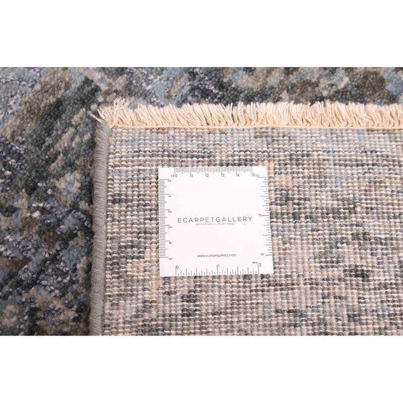 ECARPETGALLERY Hand-knotted Heritage Charcoal Silk, Wool Rug - 7'10 x 10'0