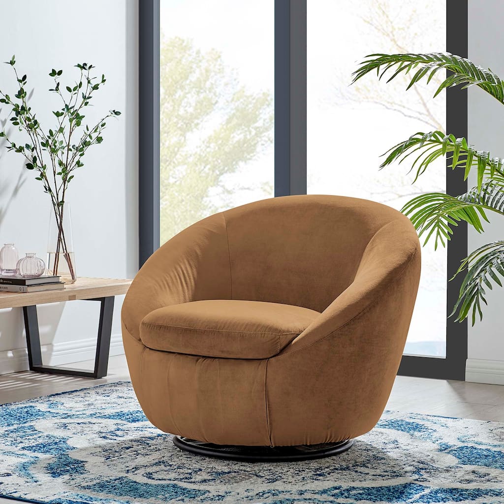 Buttercup Performance Velvet Performance Velvet Swivel Chair
