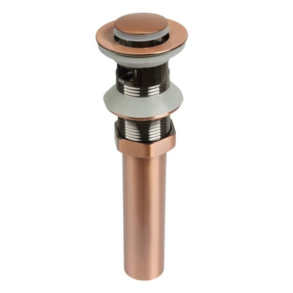slide 2 of 16, Pop-up Bathroom Sink Drain With Overflow Copper