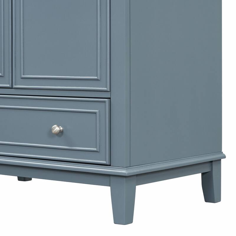30" Bathroom Vanity Base Cabinet with Doors and Drawer