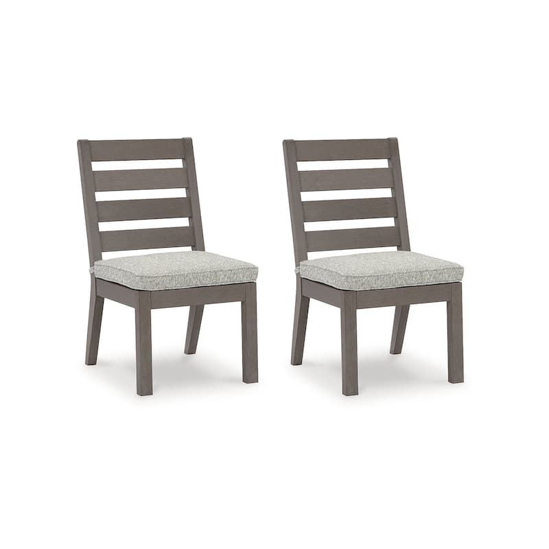 Signature Design by Ashley Hillside Barn Gray/Brown Outdoor Dining Chair (Set of 2) - 20.5" W x 27" D x 36.75" H