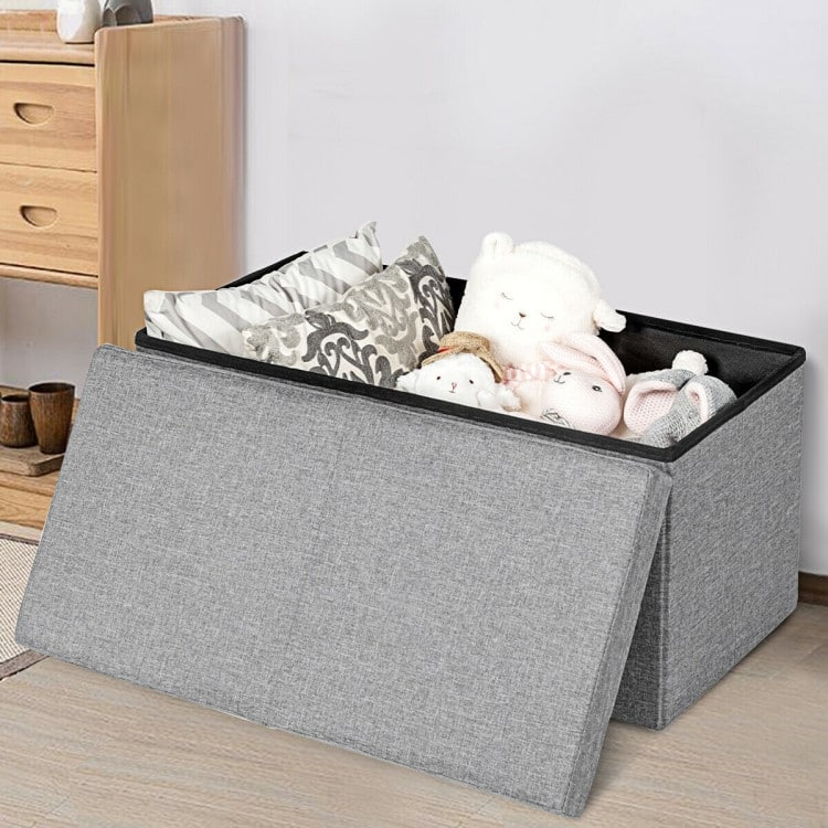30" Folding Storage Ottoman with Lift Top
