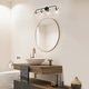 preview thumbnail 5 of 20, Olia Modern Farmhouse Black Bathroom Vanity Light Linear Dimmable Glass Wall Sconces