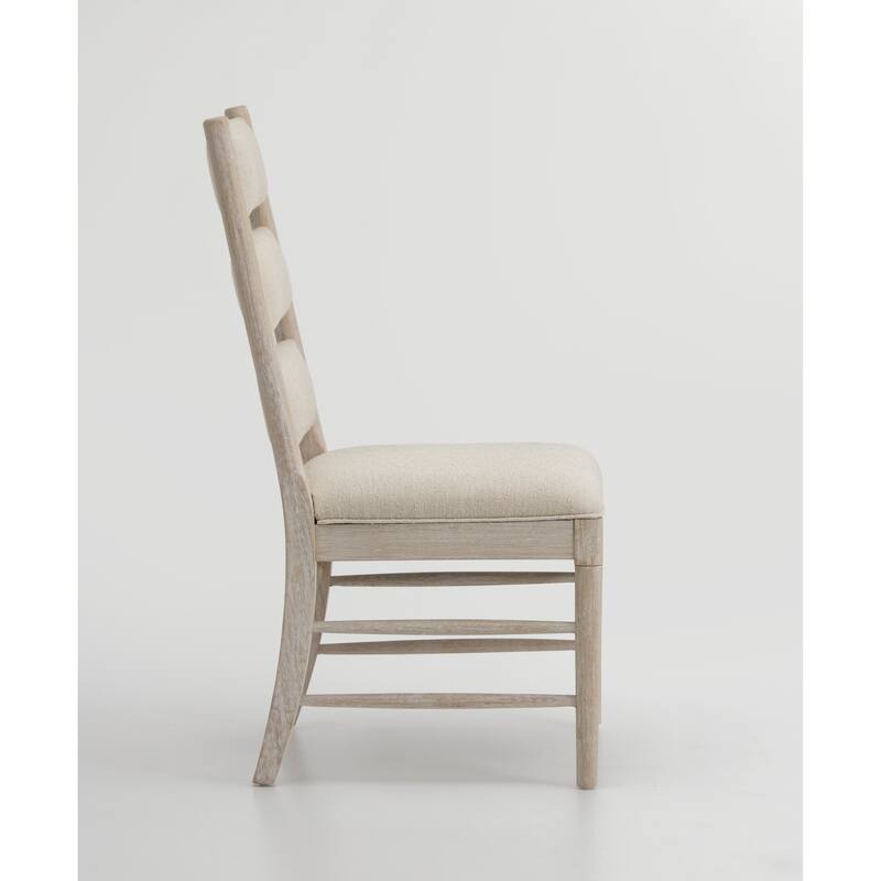 Magnussen Home Herringbone Ridge Clara Natural Upholstered Dining Side Chair Two Pack - 21''W x 24.25''D x 40.5''H