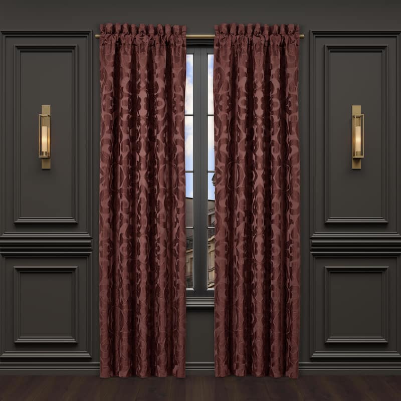 La Boheme Maroon Window Panel Pair