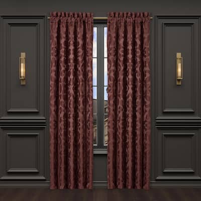 La Boheme Maroon Window Panel Pair