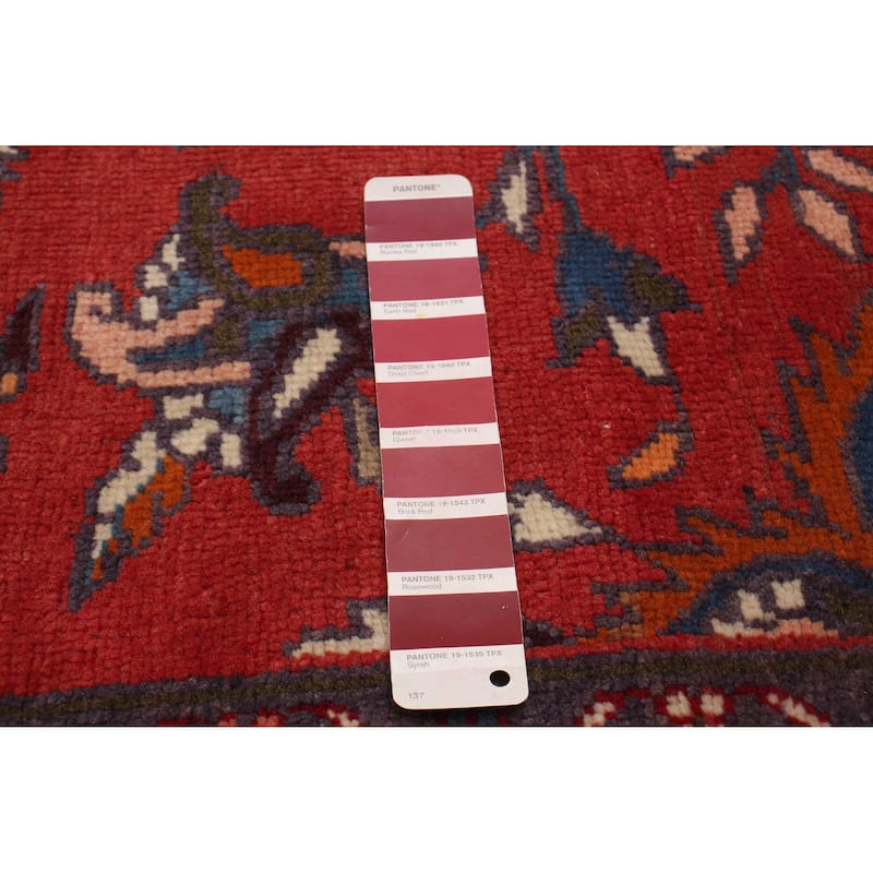 ECARPETGALLERY Hand-knotted Andelz Red Wool Rug - 3'10 x 10'10