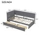 preview thumbnail 15 of 13, Twin Platform Daybed with 2 Drawers, Wood Daybed Grey