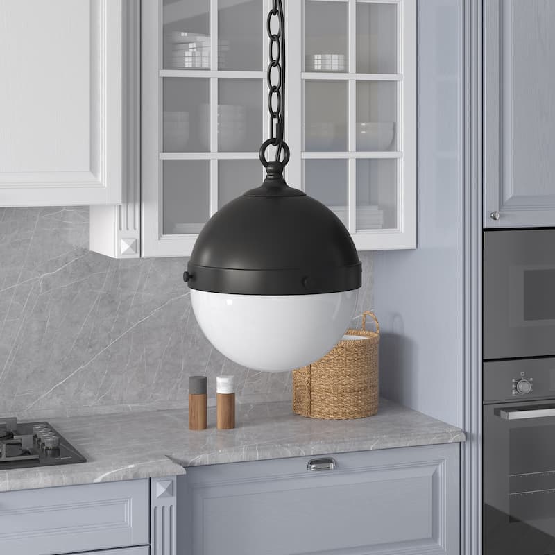 Aurora 9" Wide Pendant with Glass Shade - 9" Wide