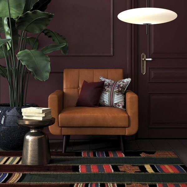 Avenue Greene Fania Faux Leather Modern Chair. Opens flyout.